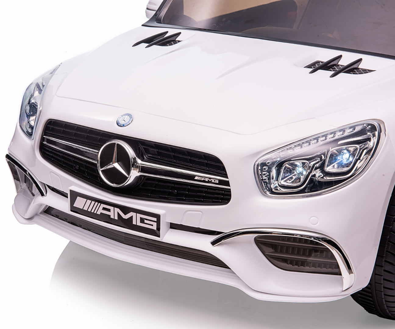 Mercedes-Benz SL65 AMG lasten sähköauto valkoinen 3+ - Sähköautot - Lasten ajoneuvot