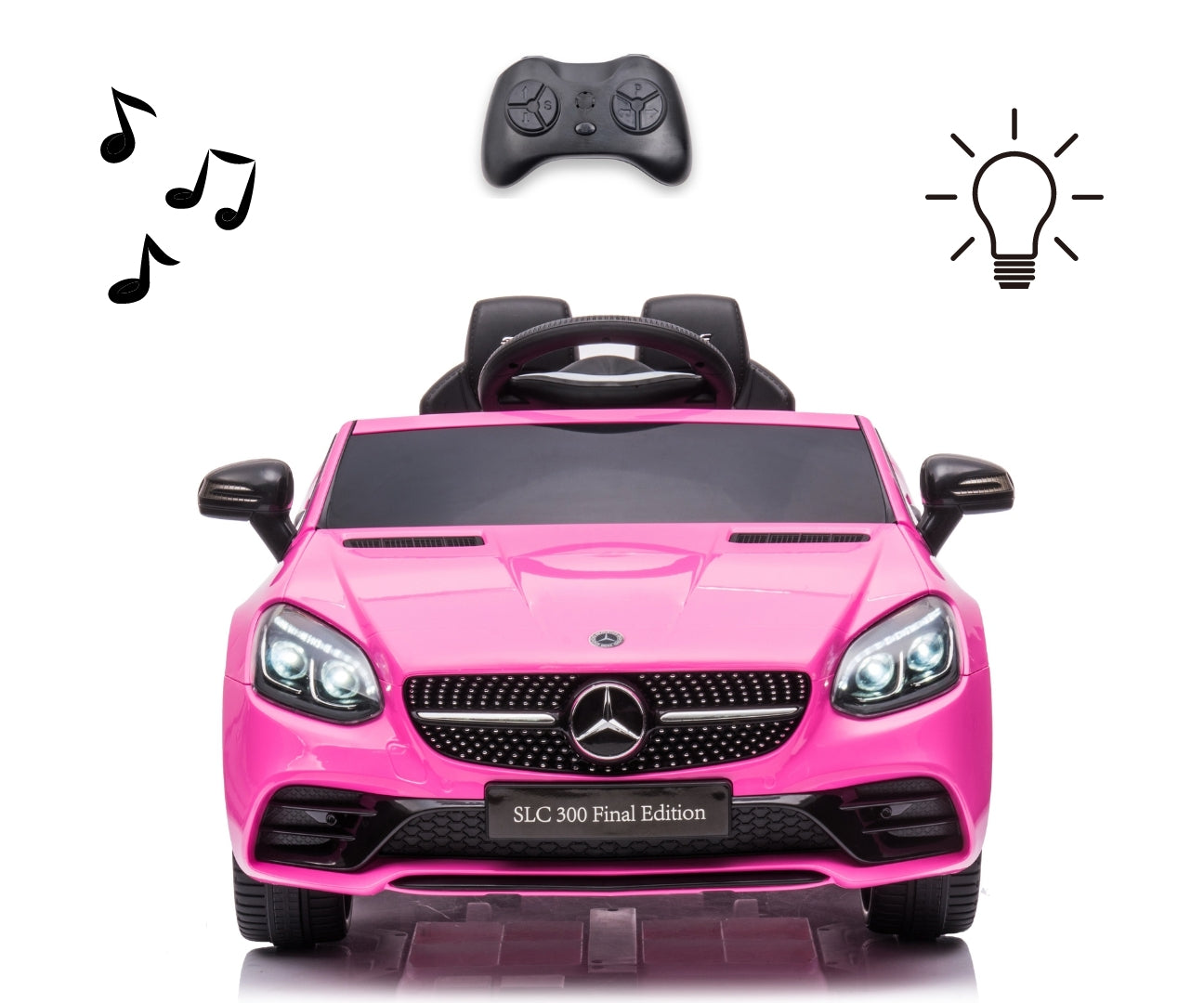 Mercedes-Benz SLC lasten sähköauto pinkki 3+ - Sähköautot - Lasten ajoneuvot