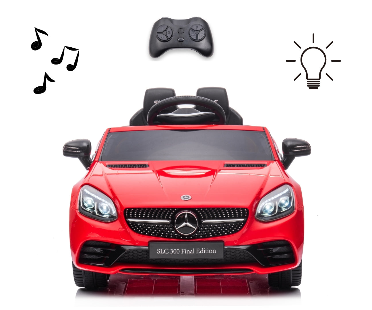 Mercedes-Benz SLC lasten sähköauto punainen 3+ - Sähköautot - Lasten ajoneuvot