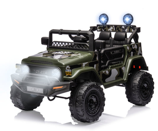 Toyota FJ Cruiser lasten sähköauto army vihreä 3–6 vuotta - Sähköautot - Lasten ajoneuvot