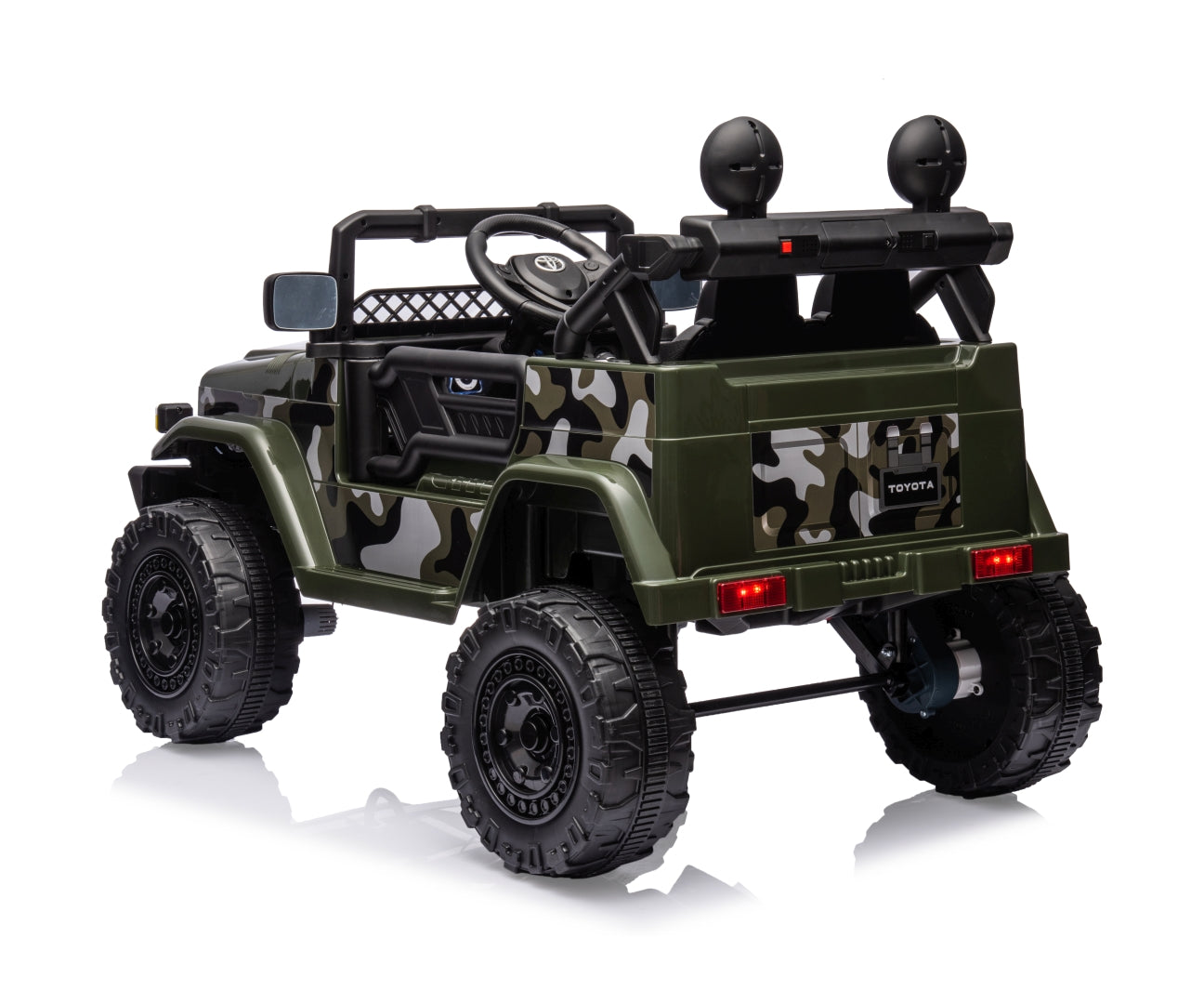 Toyota FJ Cruiser lasten sähköauto army vihreä 3–6 vuotta - Sähköautot - Lasten ajoneuvot