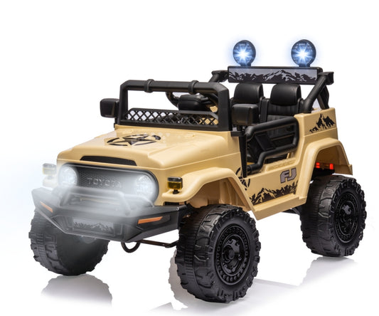 Toyota FJ Cruiser lasten sähköauto khaki 3–6 vuotta - Sähköautot - Lasten ajoneuvot