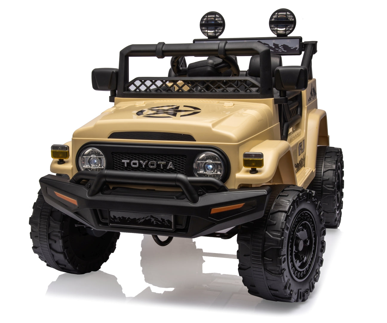 Toyota FJ Cruiser lasten sähköauto khaki 3–6 vuotta - Sähköautot - Lasten ajoneuvot