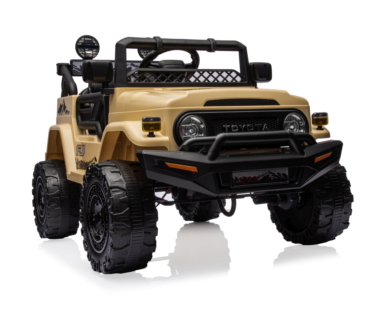 Toyota FJ Cruiser lasten sähköauto khaki 3–6 vuotta - Sähköautot - Lasten ajoneuvot
