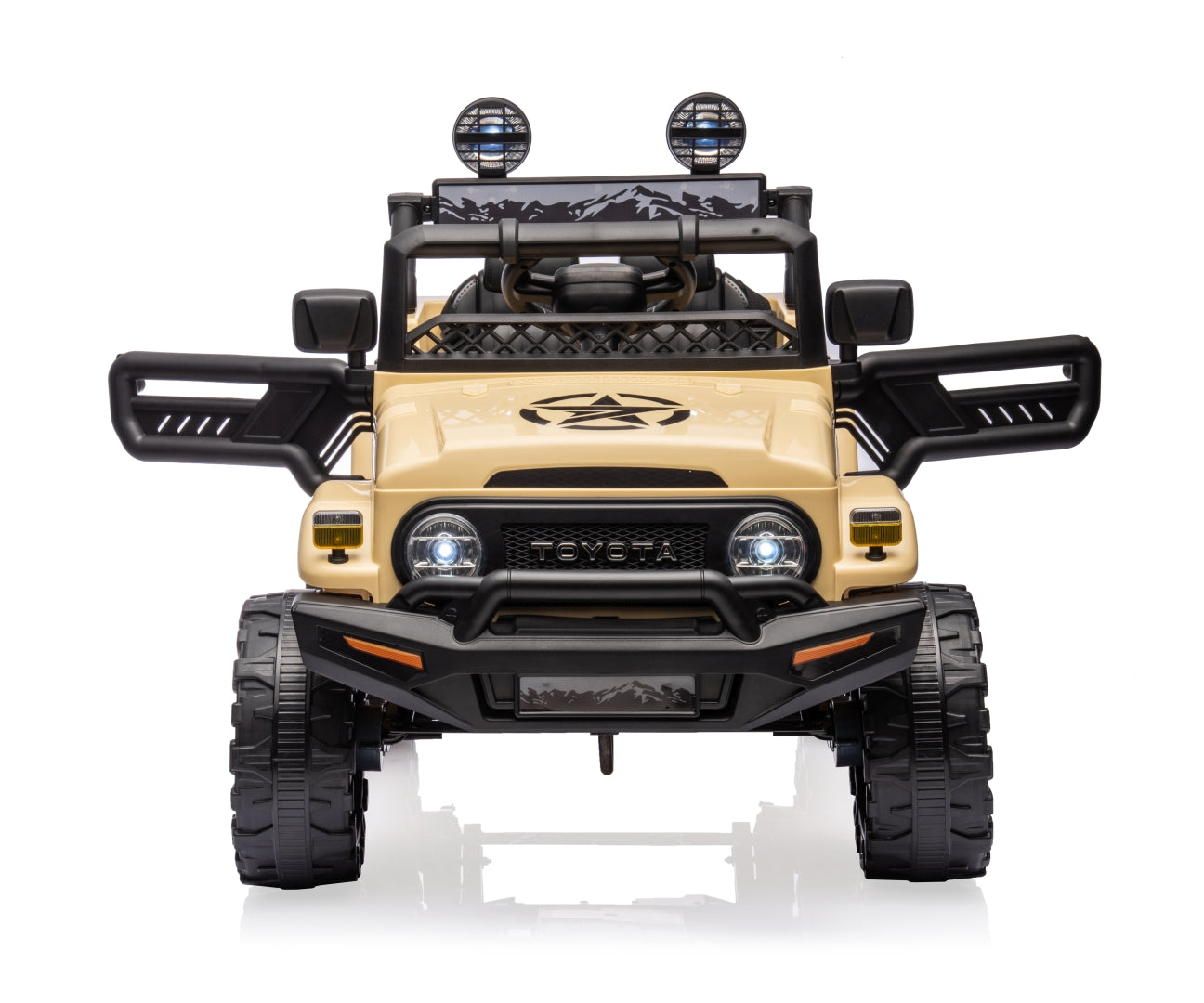 Toyota FJ Cruiser lasten sähköauto khaki 3–6 vuotta - Sähköautot - Lasten ajoneuvot