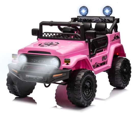 Toyota FJ Cruiser lasten sähköauto pinkki 3+ - Sähköautot - Lasten ajoneuvot