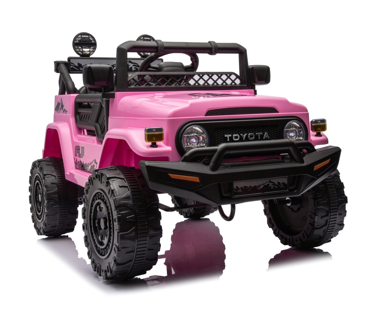 Toyota FJ Cruiser lasten sähköauto pinkki 3+ - Sähköautot - Lasten ajoneuvot