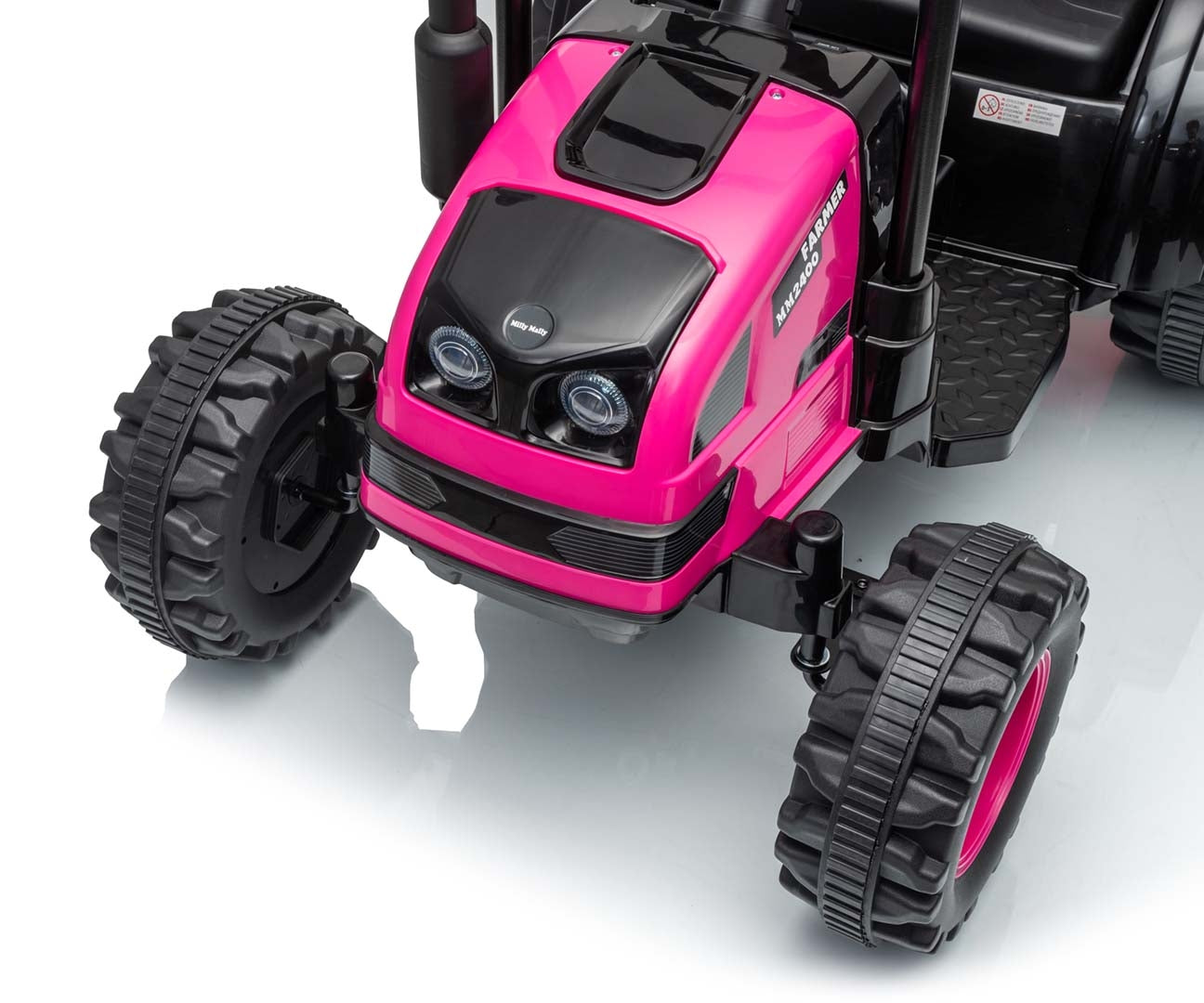 Lasten sähkötraktori peräkärryllä Farmer pinkki - Sähköautot - Lasten ajoneuvot