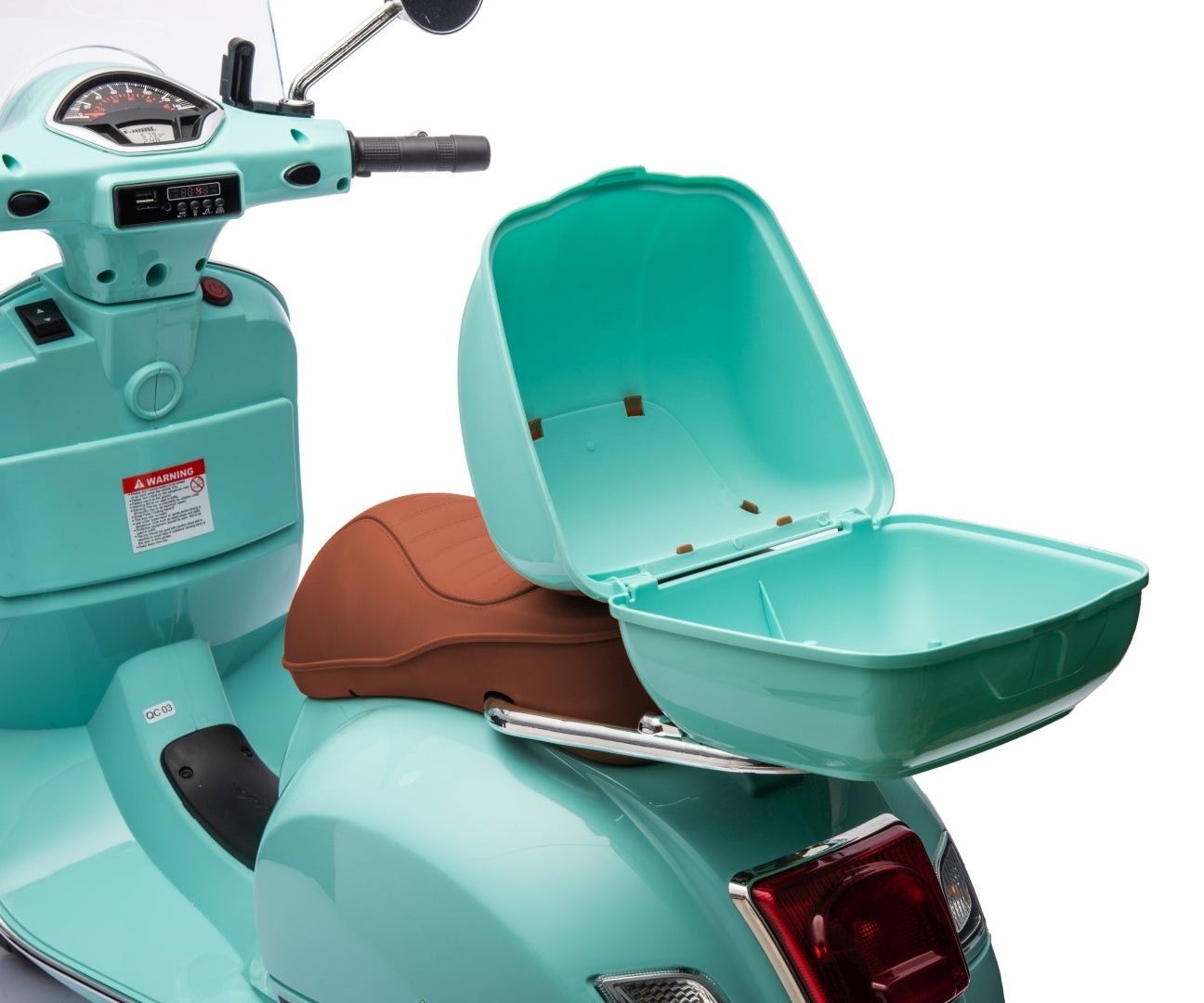 Vespa GTS Super lasten sähköskootteri minttu 3+ - Sähköautot - Lasten ajoneuvot