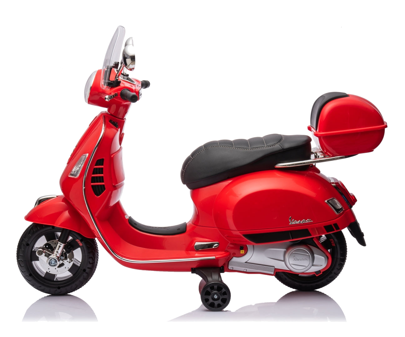 Vespa GTS Super lasten sähköskootteri punainen 3+ - Sähköautot - Lasten ajoneuvot