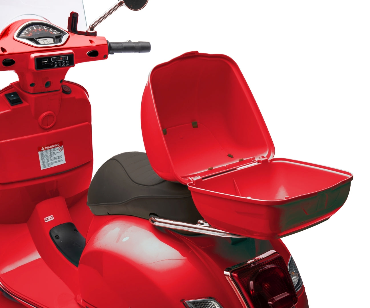 Vespa GTS Super lasten sähköskootteri punainen 3+ - Sähköautot - Lasten ajoneuvot