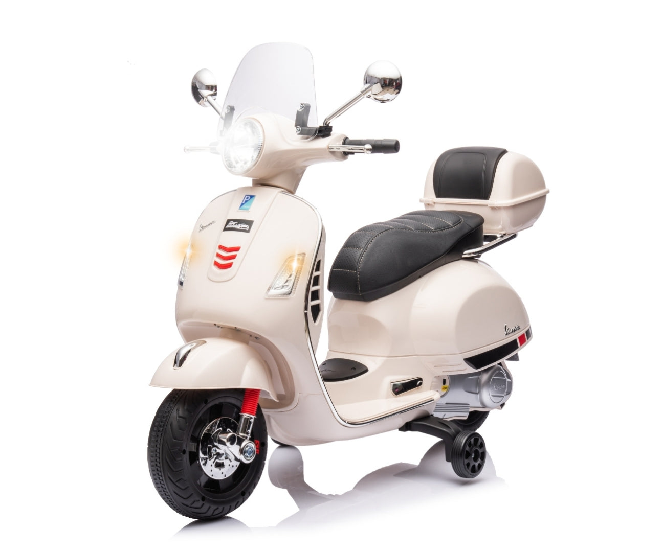 Vespa GTS Super lasten sähköskootteri valkoinen 3+ - Sähköautot - Lasten ajoneuvot