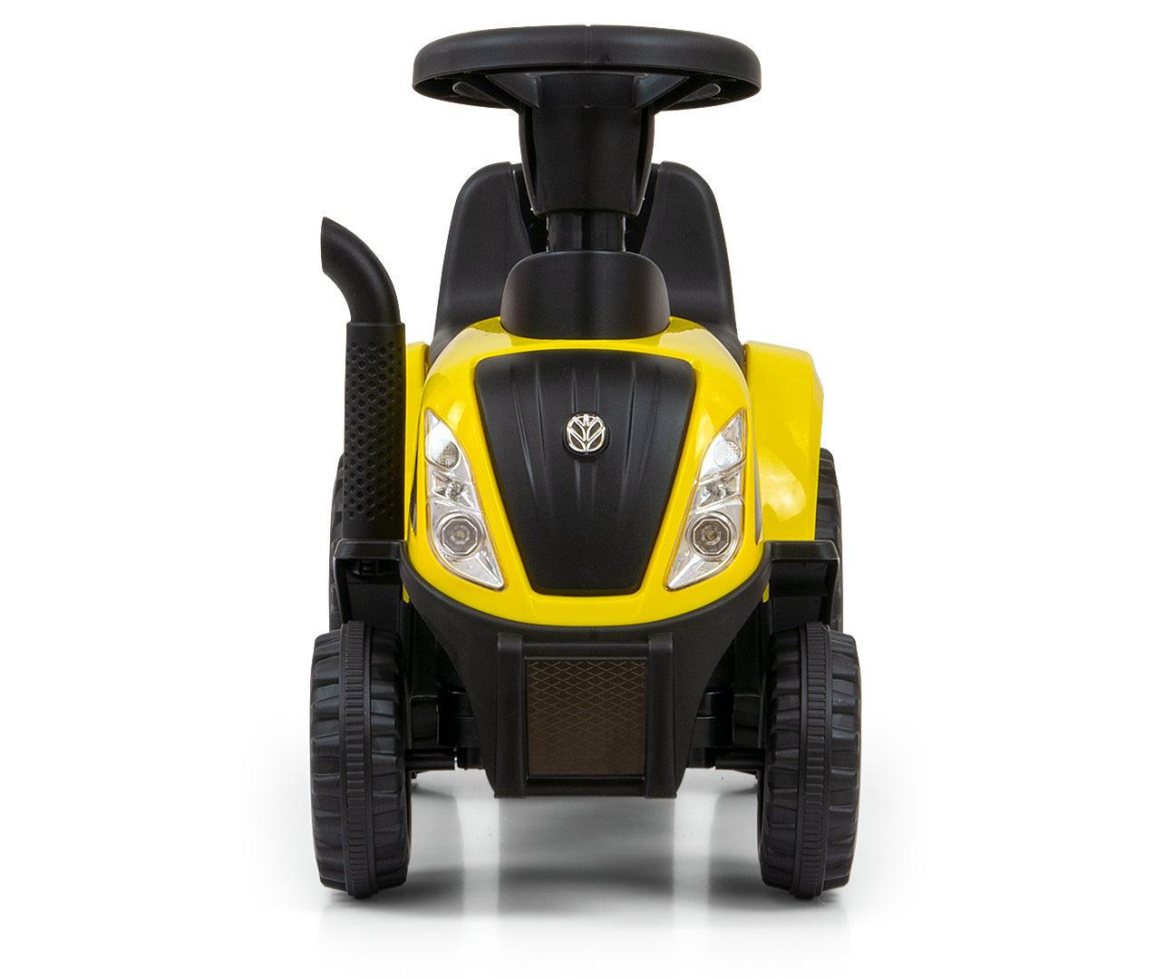 New Holland T7 -traktoripotkuauto peräkärryllä, keltainen, 12–36 kk - Ride-ons - Lasten ajoneuvot
