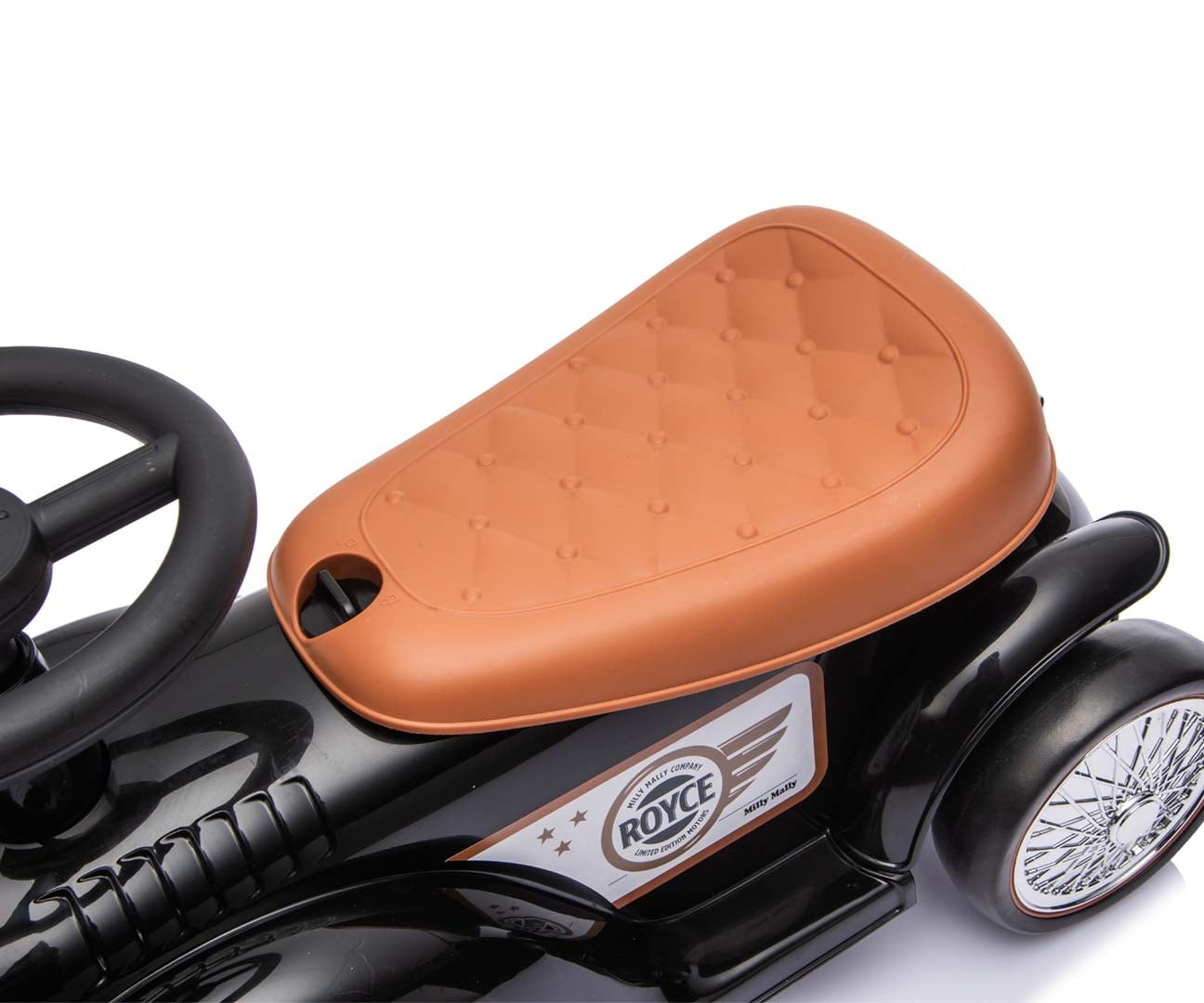 Royce-retroauto, musta, 12–36 kk - Ride-ons - Lasten ajoneuvot