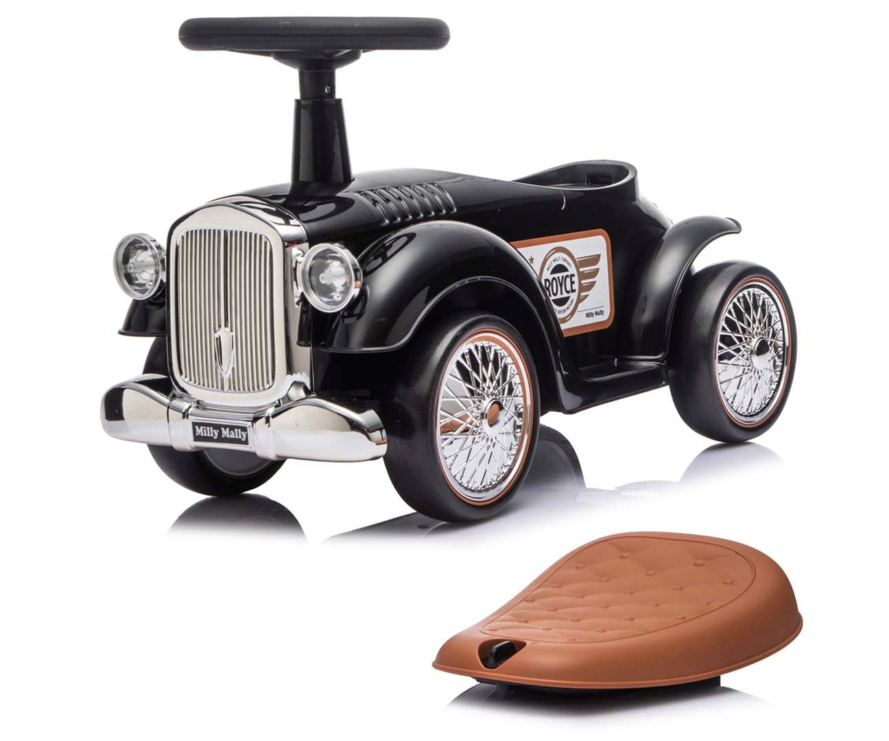 Royce-retroauto, musta, 12–36 kk - Ride-ons - Lasten ajoneuvot