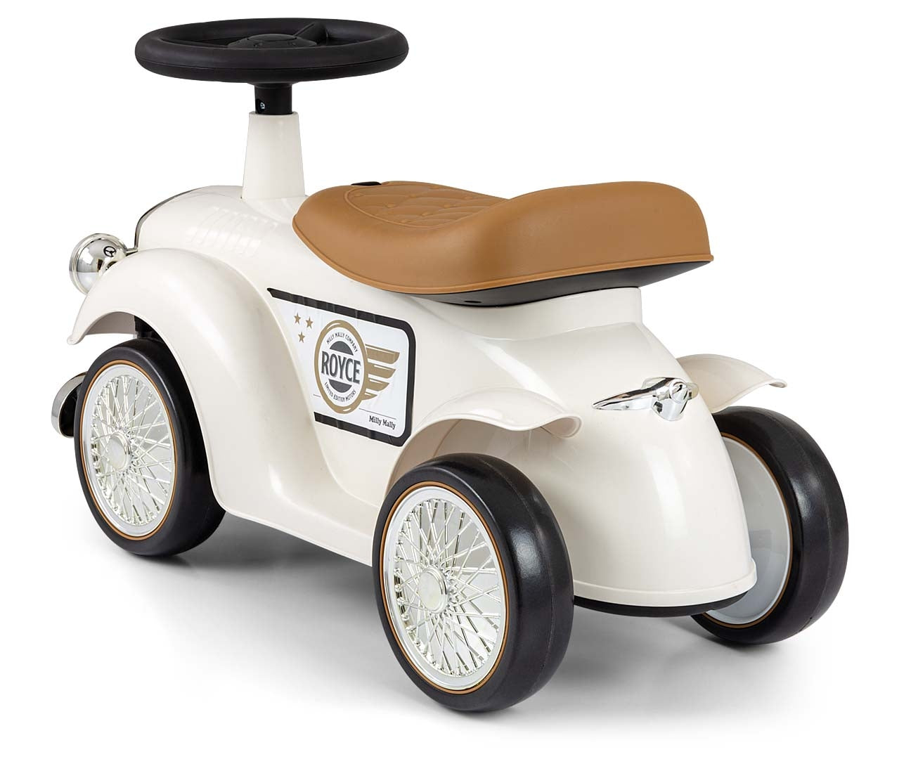 Royce-retropotkuauto, valkoinen, 12–36 kk - Ride-ons - Lasten ajoneuvot