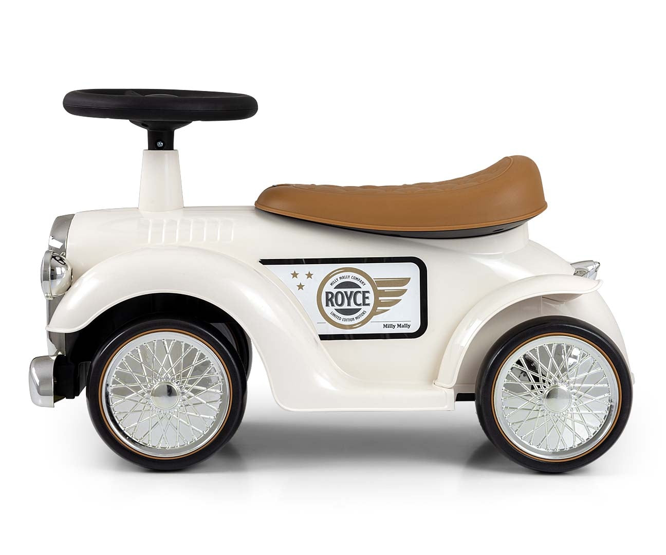 Royce-retropotkuauto, valkoinen, 12–36 kk - Ride-ons - Lasten ajoneuvot