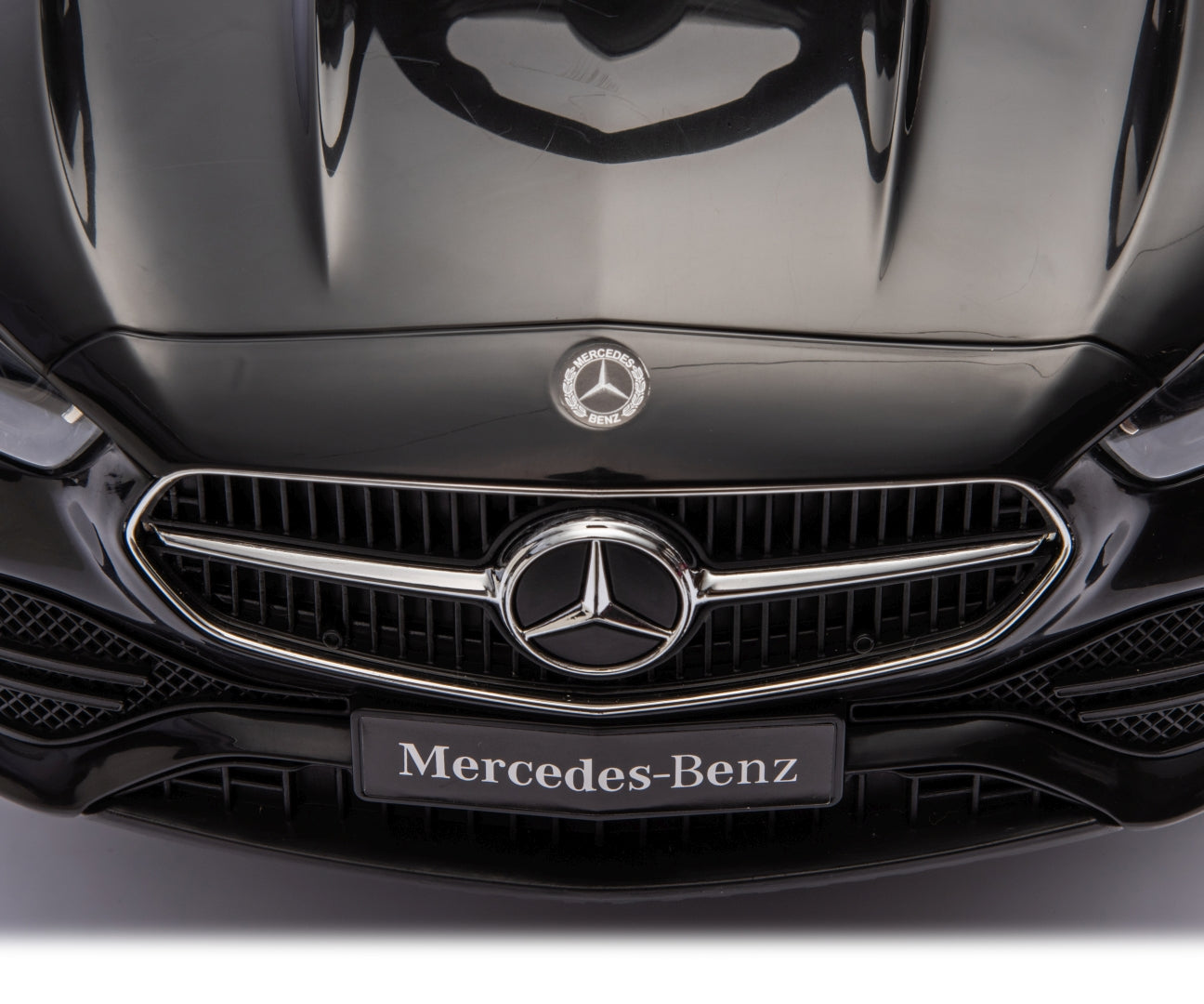 Mercedes C-Class -potkuauto työntöaisalla, musta, 12–36 kk - Ride-ons - Lasten ajoneuvot