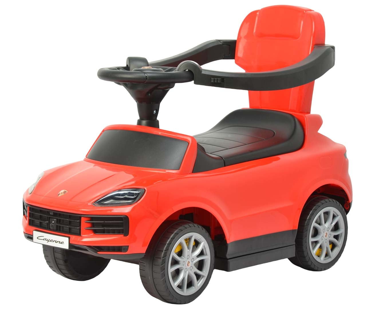 Työntökahvallinen potkuauto Porsche Cayenne punainen 12–36 kk - Ride-ons - Lasten ajoneuvot