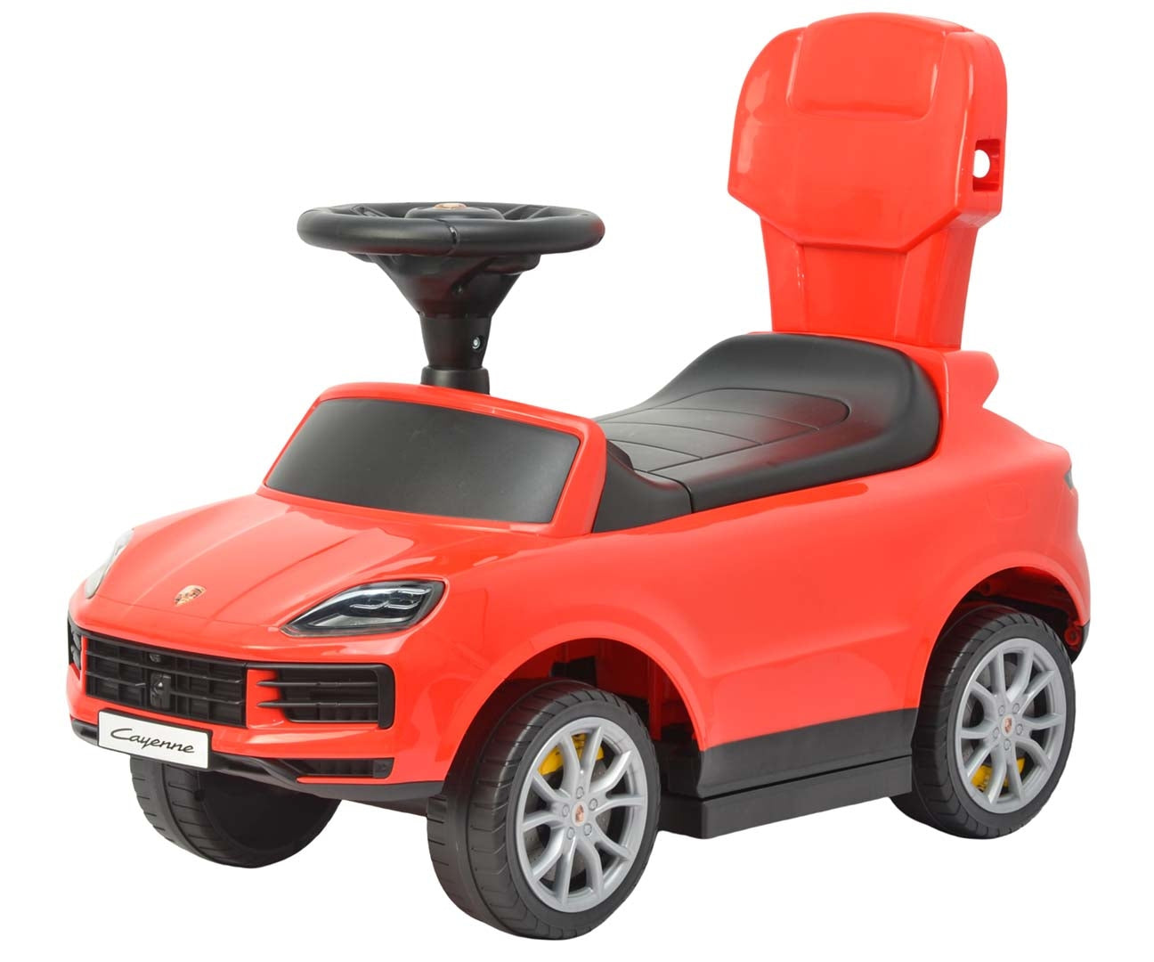 Työntökahvallinen potkuauto Porsche Cayenne punainen 12–36 kk - Ride-ons - Lasten ajoneuvot