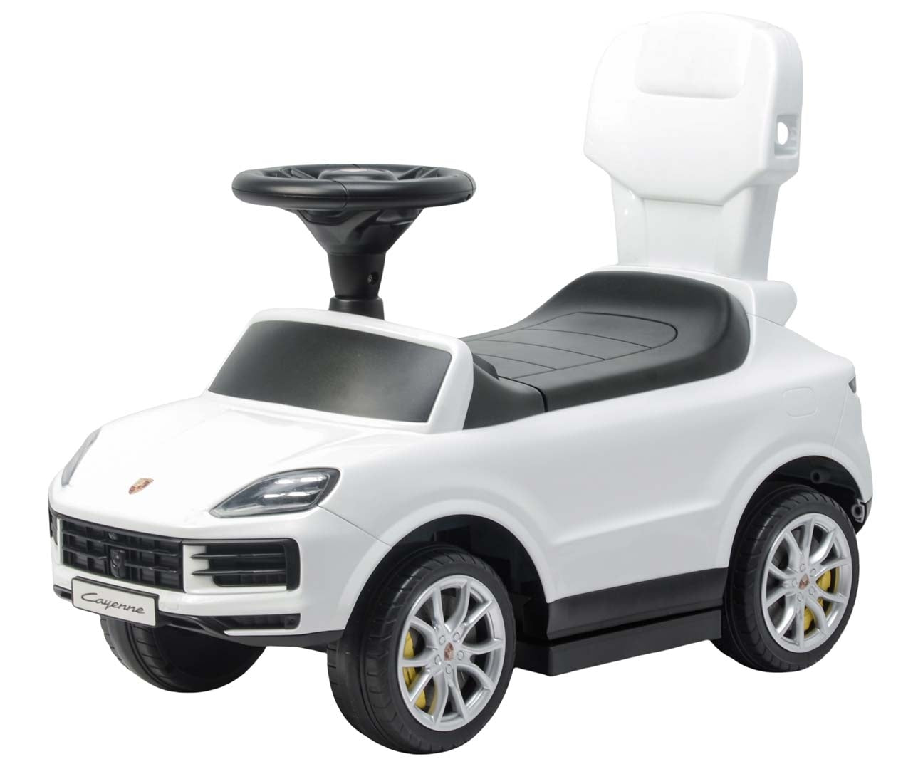 Työntökahvallinen potkuauto Porsche Cayenne valkoinen 12–36 kk - Ride-ons - Lasten ajoneuvot