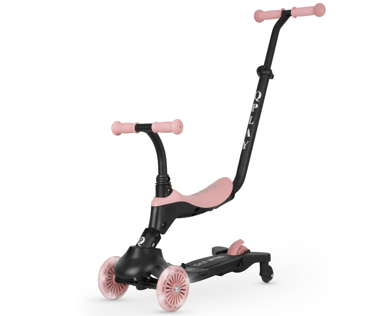 Sema Evo 3-in-1 lasten potkulauta korallipinkki 1–6 v - Potkulaudat - Lasten ajoneuvot