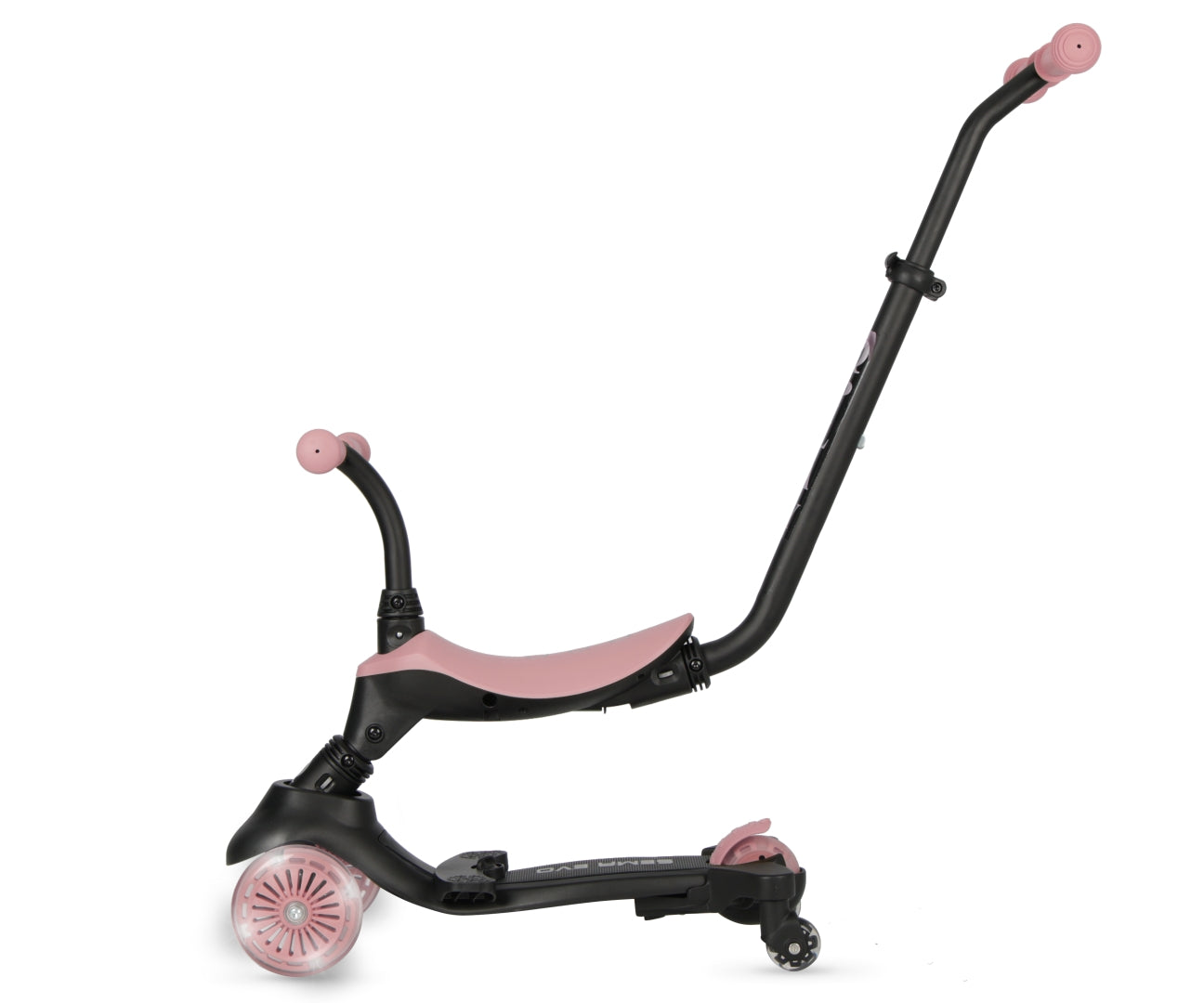 Sema Evo 3-in-1 lasten potkulauta korallipinkki 1–6 v - Potkulaudat - Lasten ajoneuvot