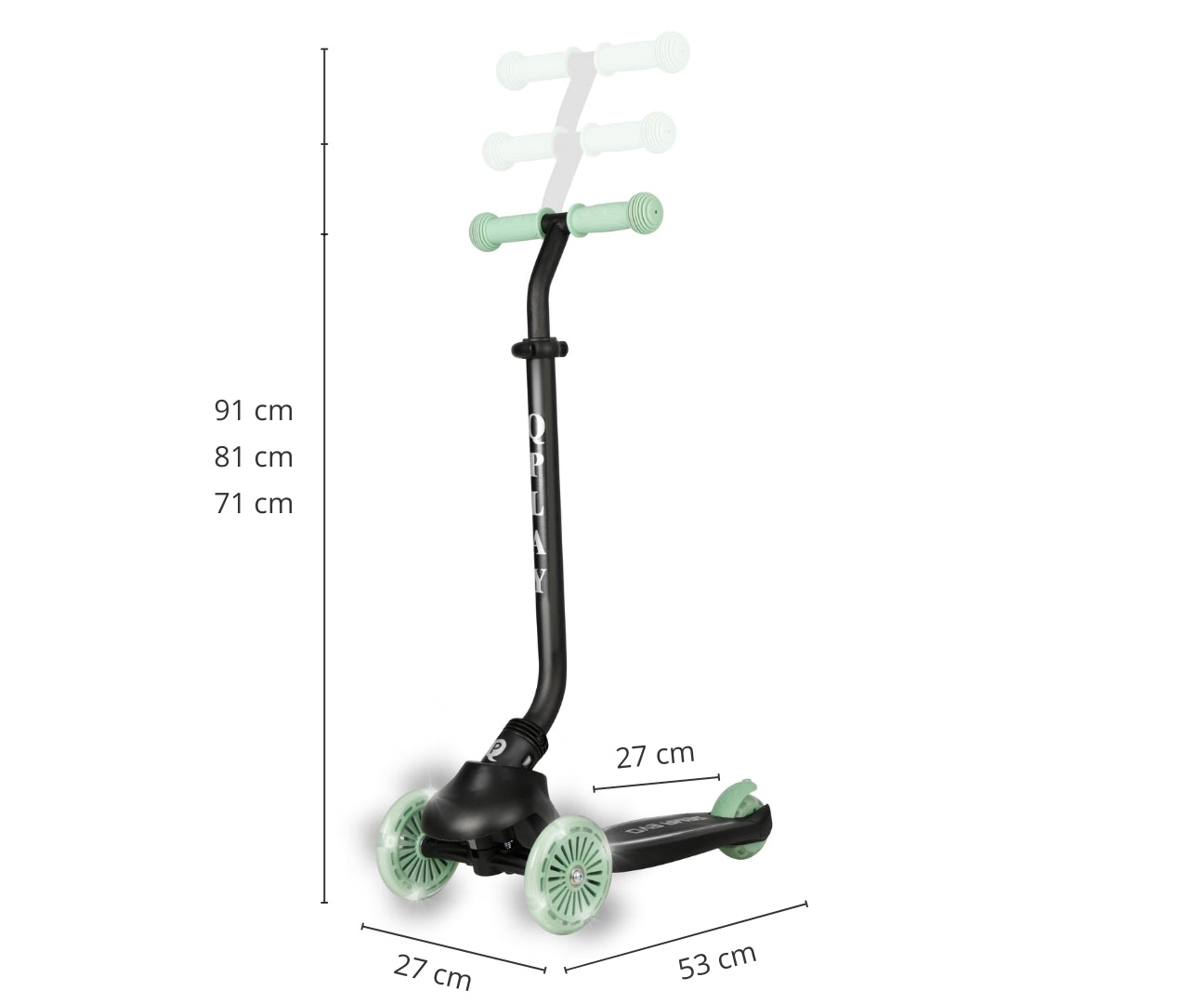 Sema Evo 3-in-1 lasten potkulauta vihreä 1–6 v - Potkulaudat - Lasten ajoneuvot