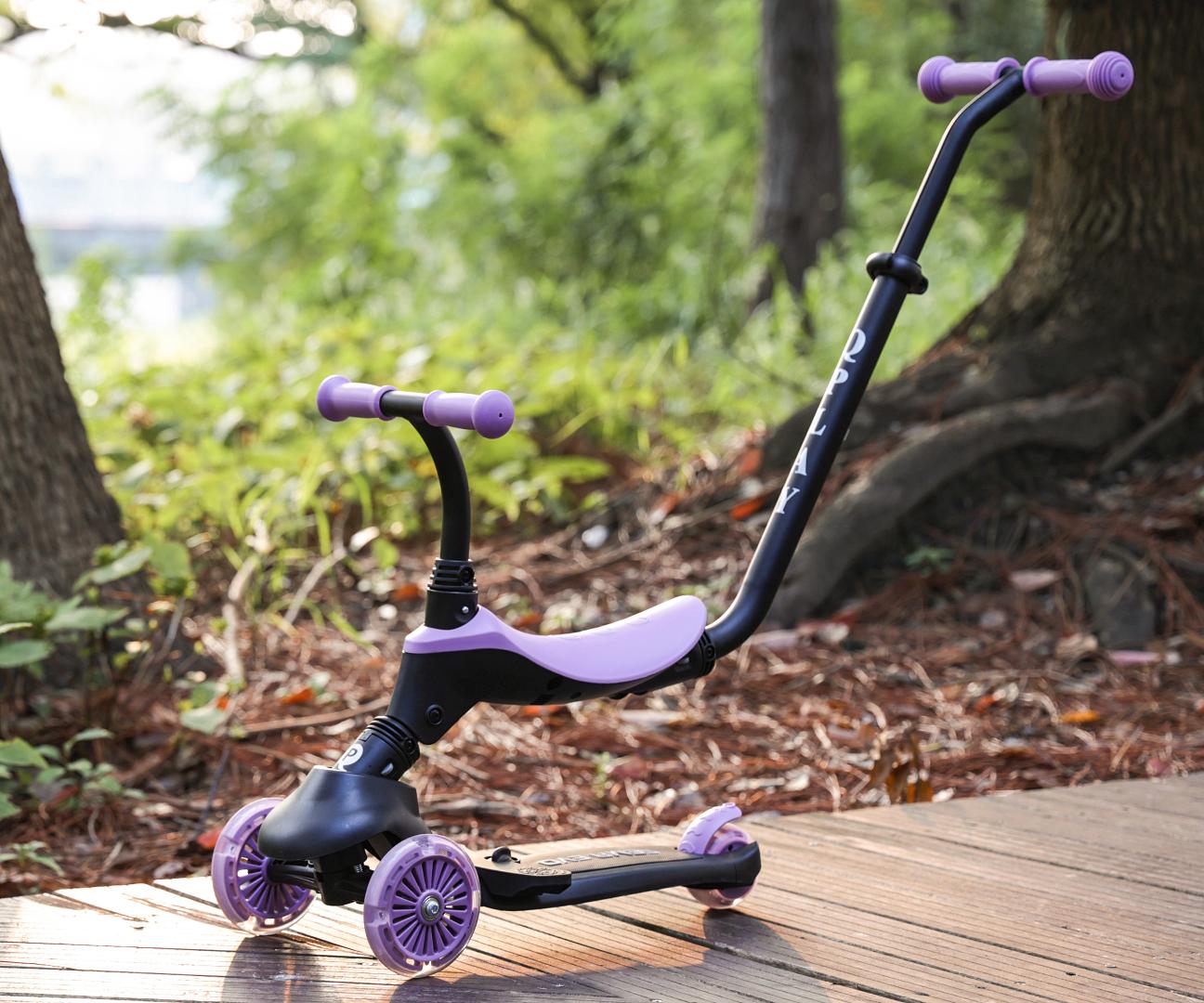 Sema Evo 3-in-1 lasten potkulauta violetti 1–6 v - Potkulaudat - Lasten ajoneuvot