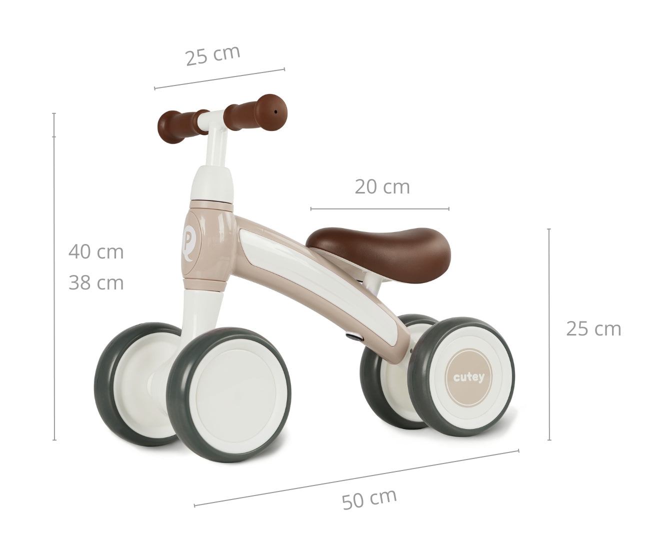 Cutey Retro -potkuauto, beige, 1–3 vuotta - Ride-ons - Lasten ajoneuvot