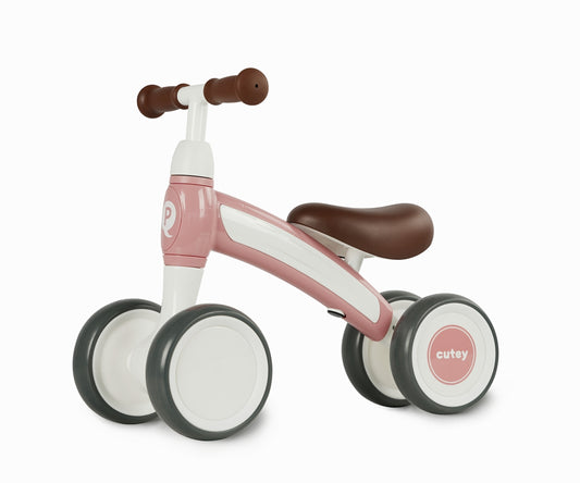 Cutey Retro -potkuauto, vaaleanpunainen, 1–3 vuotta - Ride-ons - Lasten ajoneuvot