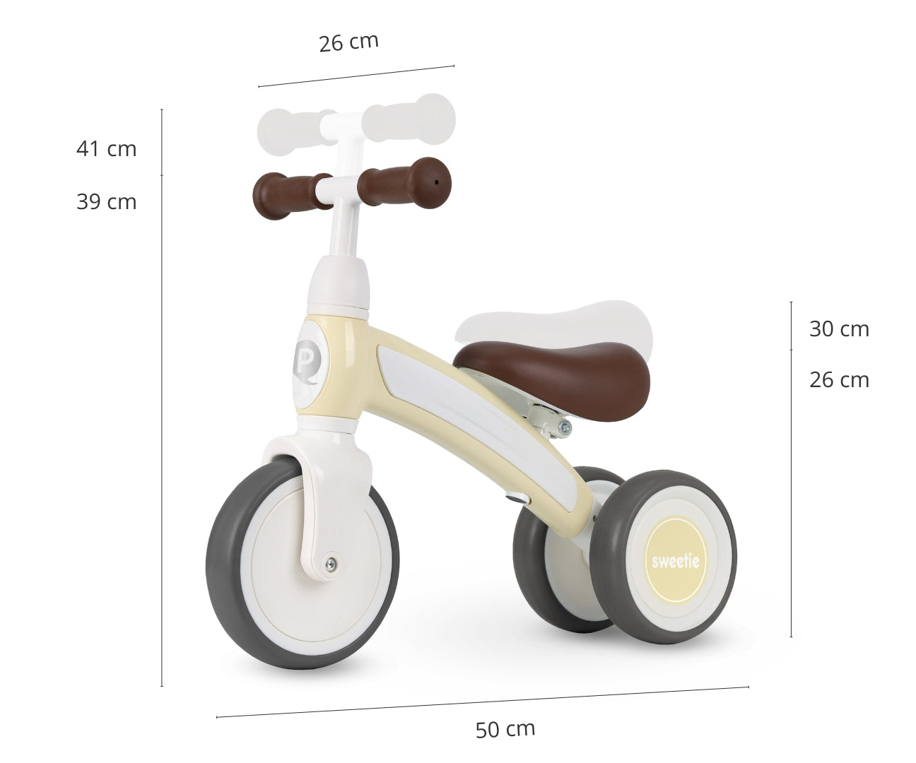 Qplay Sweetie -potkuauto, kerma - Ride-ons - Lasten ajoneuvot