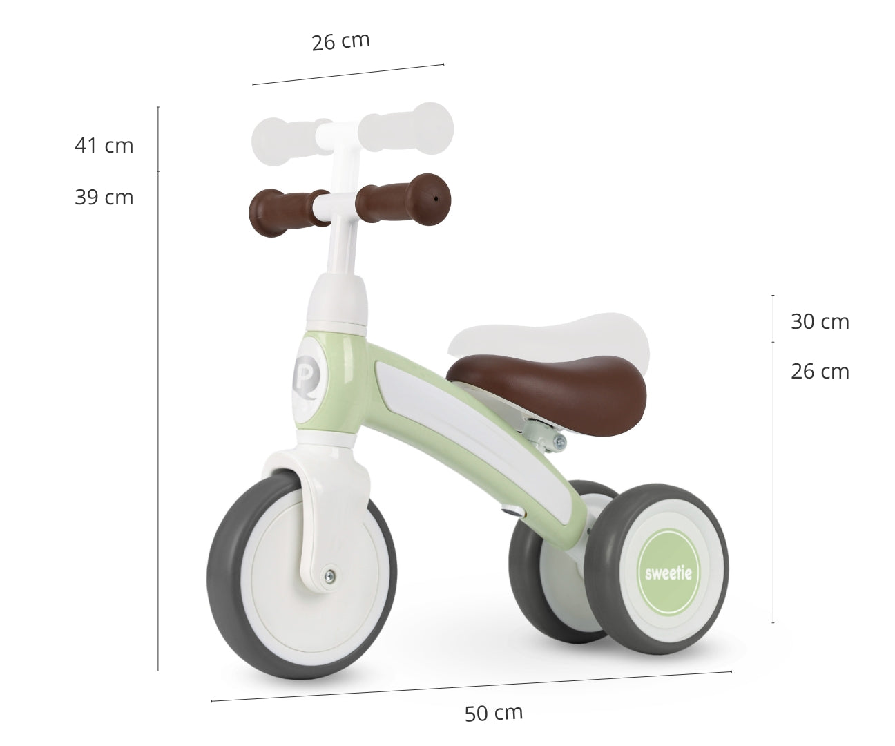 Qplay Sweetie -potkuauto, minttu - Ride-ons - Lasten ajoneuvot