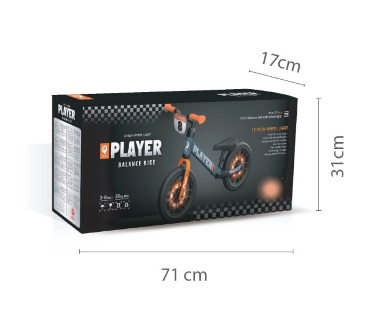 Player juoksupyörä potkupyörä oranssi 3+ - Potkupyörät - Lasten ajoneuvot