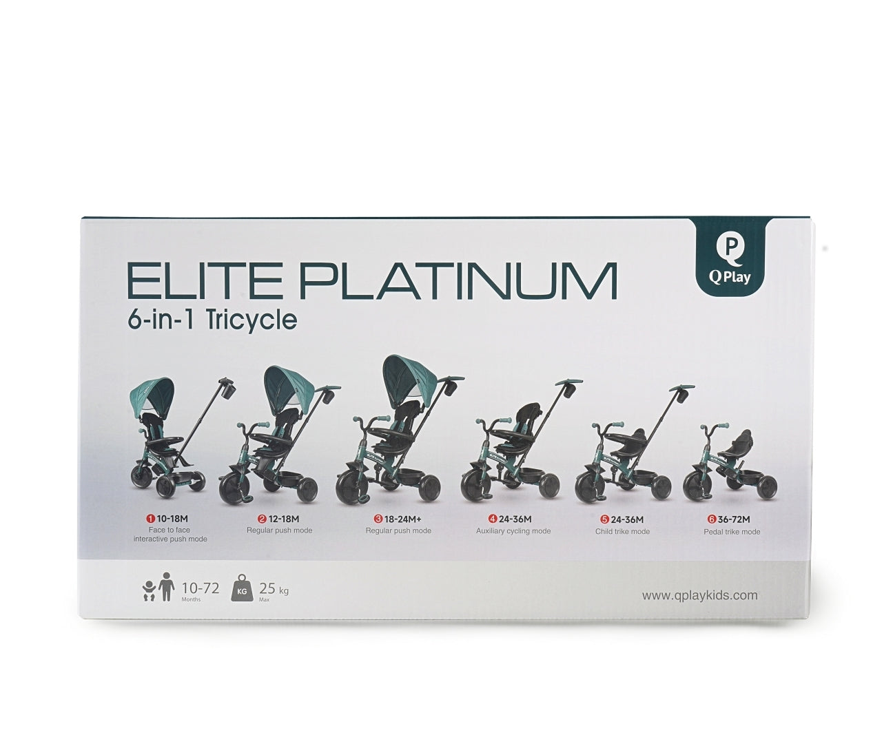 Elite Platinum musta kolmipyörä lapselle 10–72 kuukautta - Kolmipyörät - Lasten ajoneuvot