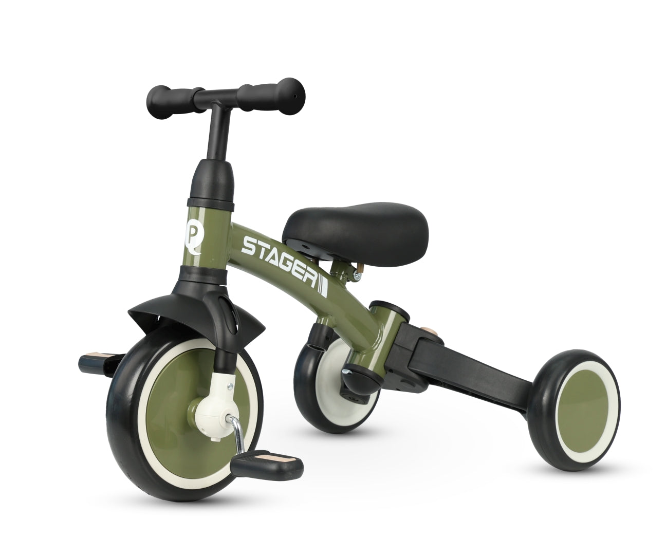 Stager 3in1 vihreä kolmipyörä lapselle 2–6 vuotta - Kolmipyörät - Lasten ajoneuvot