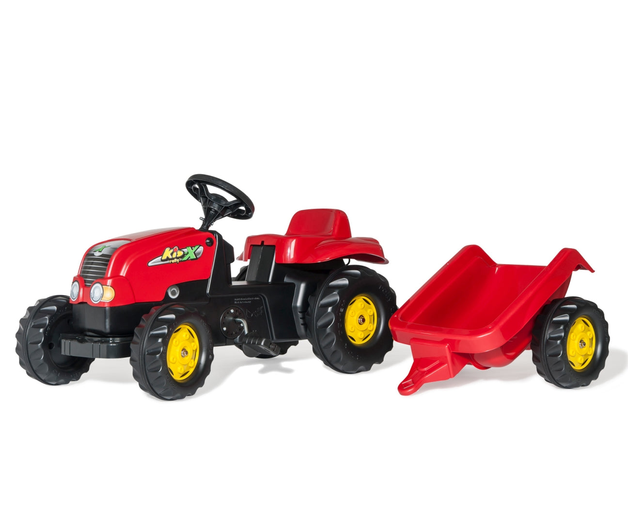Rolly Kid -polkutraktori peräkärryllä, punainen, 2,5–5 vuotta - Ride-ons - Lasten ajoneuvot