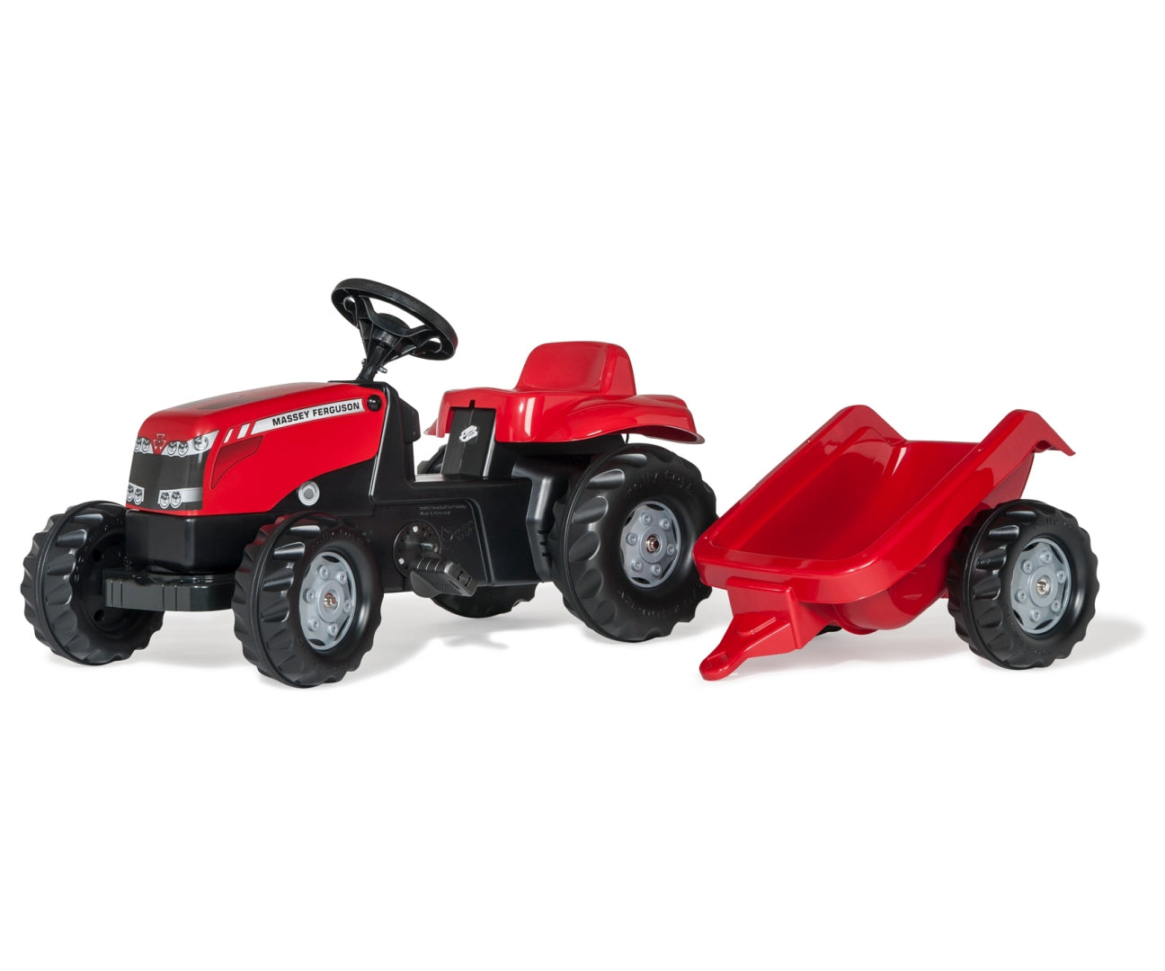 Rolly Kid Massey Ferguson -polkutraktori perävaunulla, 2,5–5 v - Ride-ons - Lasten ajoneuvot