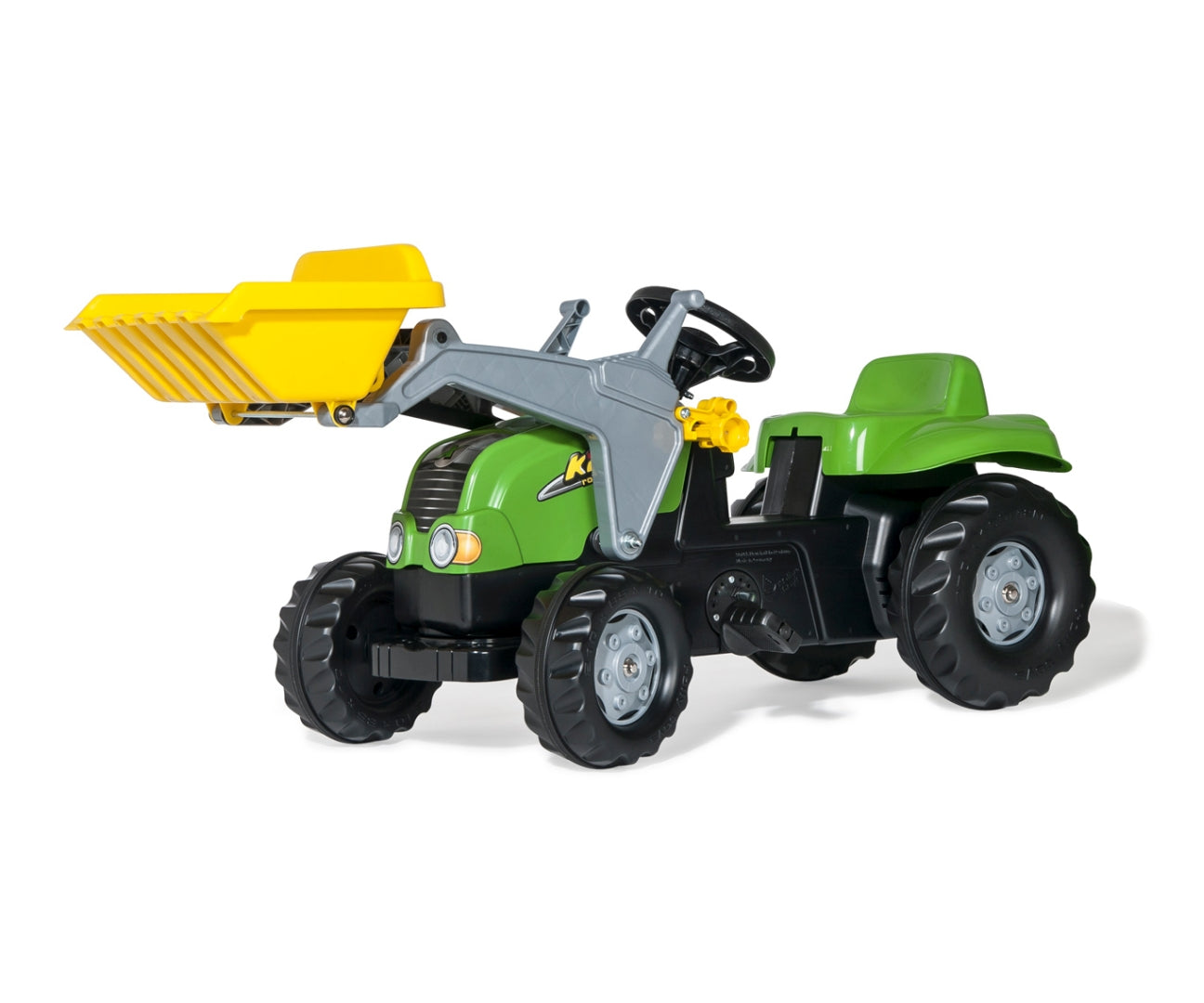 Rolly Kid X -polkutraktori etukuormaajalla ja peräkärryllä, vihreä, 2,5–5 vuotta - Ride-ons - Lasten ajoneuvot