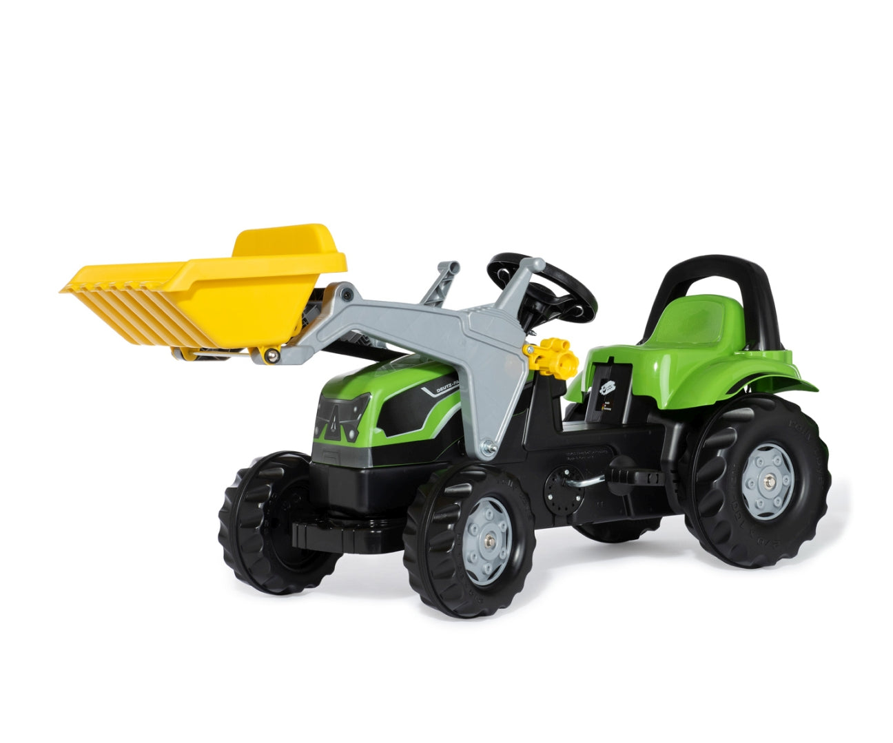 Rolly Kid Deutz-Fahr 5115G TB -polkutraktori etukuormaajalla ja peräkärryllä, 2,5–5 vuotta - Ride-ons - Lasten ajoneuvot