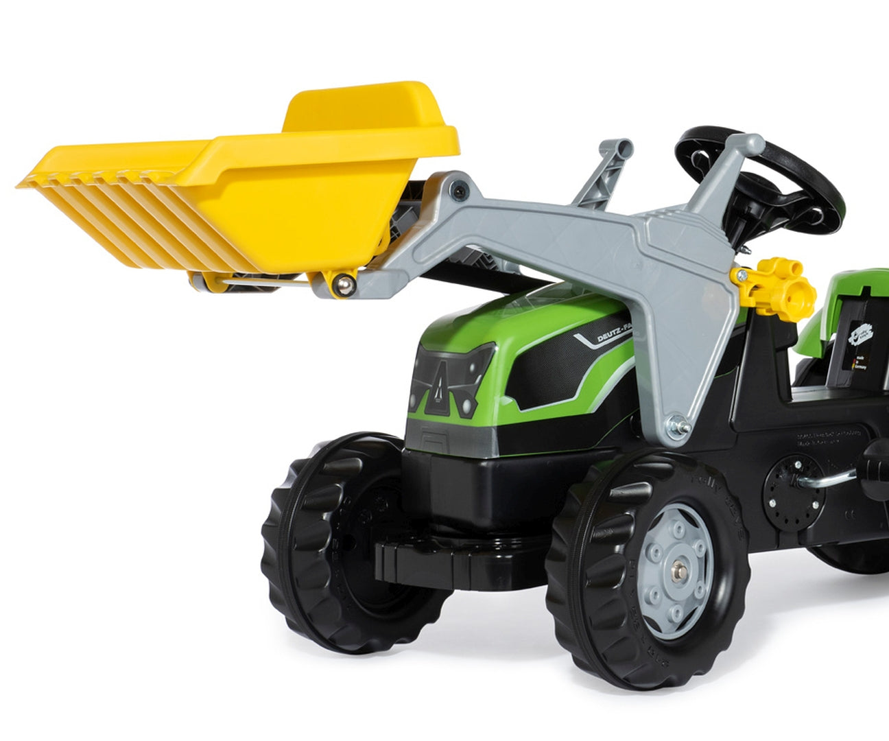 Rolly Kid Deutz-Fahr 5115G TB -polkutraktori etukuormaajalla ja peräkärryllä, 2,5–5 vuotta - Ride-ons - Lasten ajoneuvot