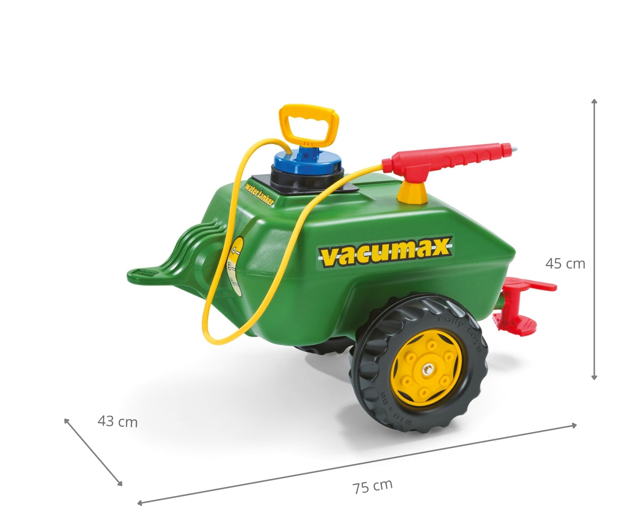 Rolly Vacumax -vesisäiliöperäkärry pumpulla, vihreä, 3+ vuotta - Ride-ons - Lasten ajoneuvot