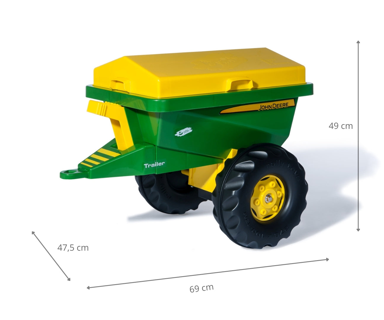 Rolly Streumax John Deere -kylvö- ja hiekoitusperäkärry, 3–10 vuotta - Ride-ons - Lasten ajoneuvot