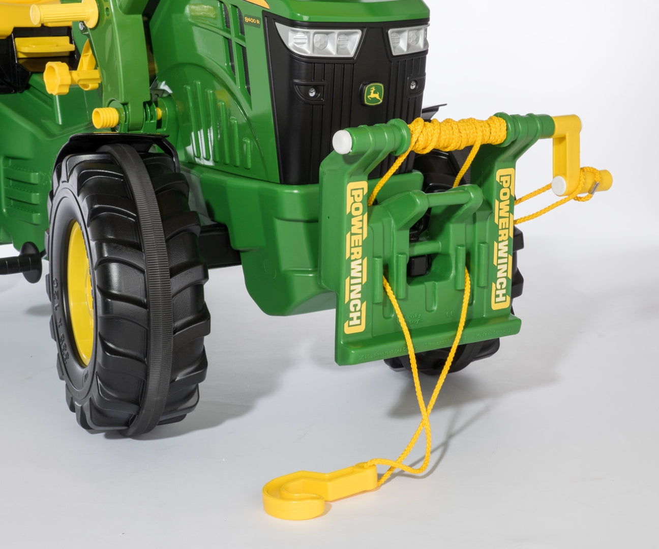 Rolly Toys -vinssi John Deere -traktoreihin, vihreä, 3–10 vuotta - Ride-ons - Lasten ajoneuvot