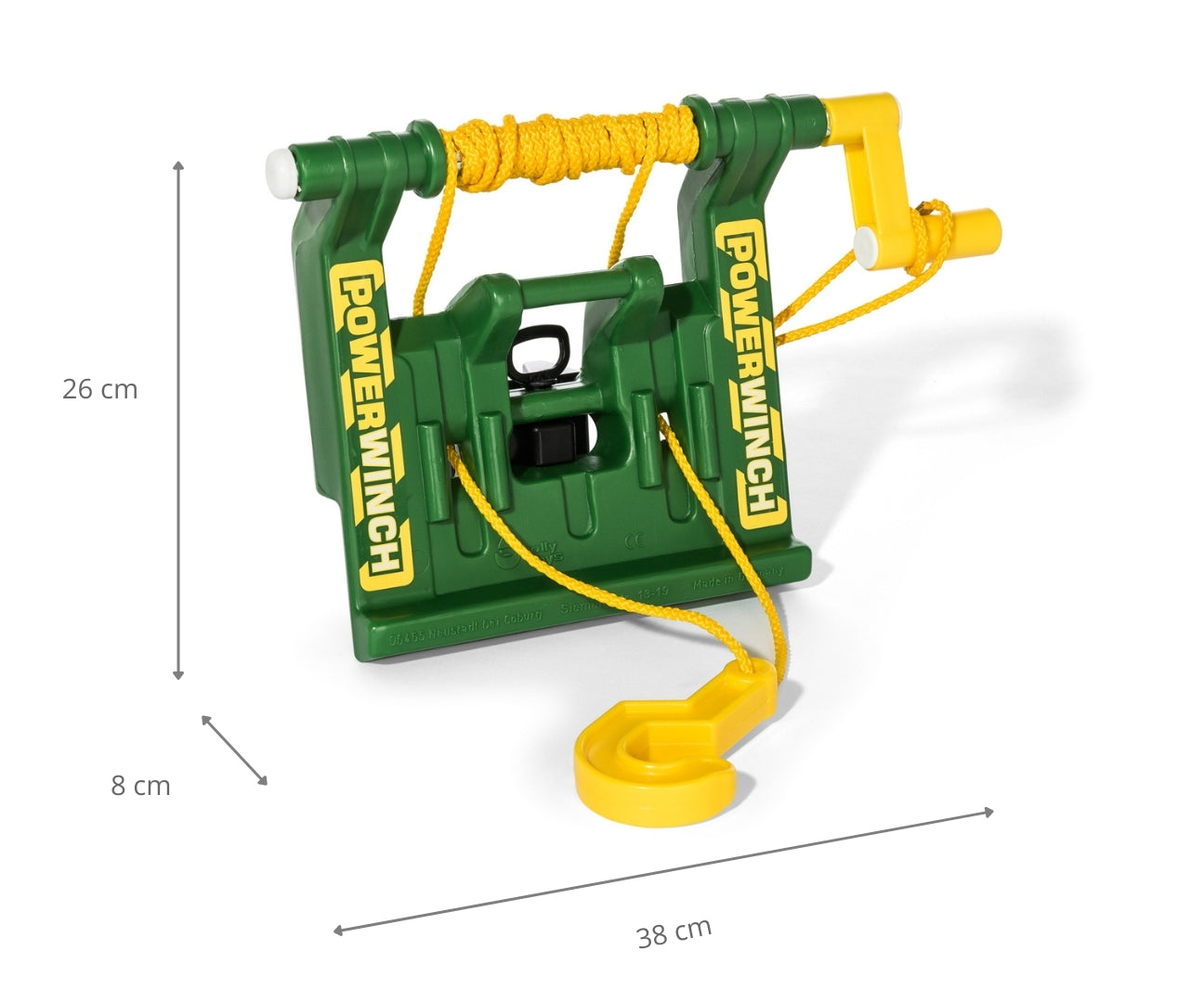 Rolly Toys -vinssi John Deere -traktoreihin, vihreä, 3–10 vuotta - Ride-ons - Lasten ajoneuvot