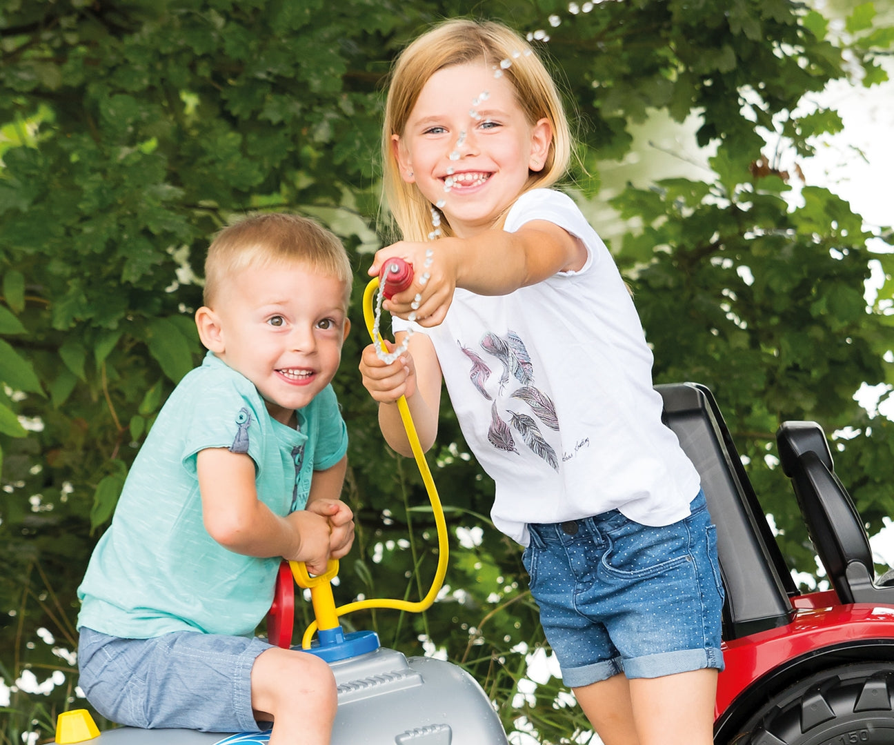 Rolly Toys -pumppu ja vesisuihku säiliöperäkärryyn, 3+ vuotta - Ride-ons - Lasten ajoneuvot