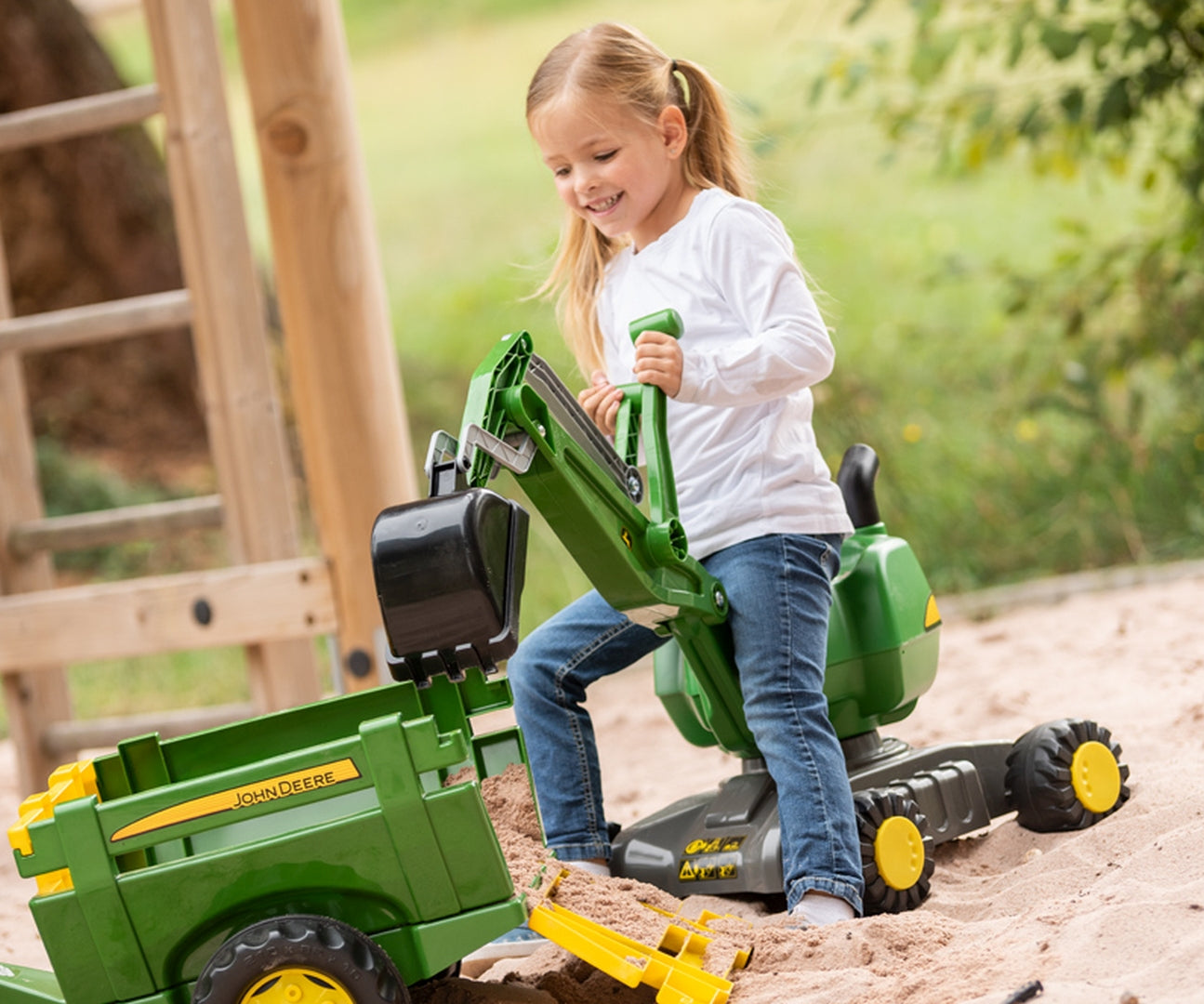 Rolly Digger John Deere -kaivuri, 3–5 v - Ride-ons - Lasten ajoneuvot