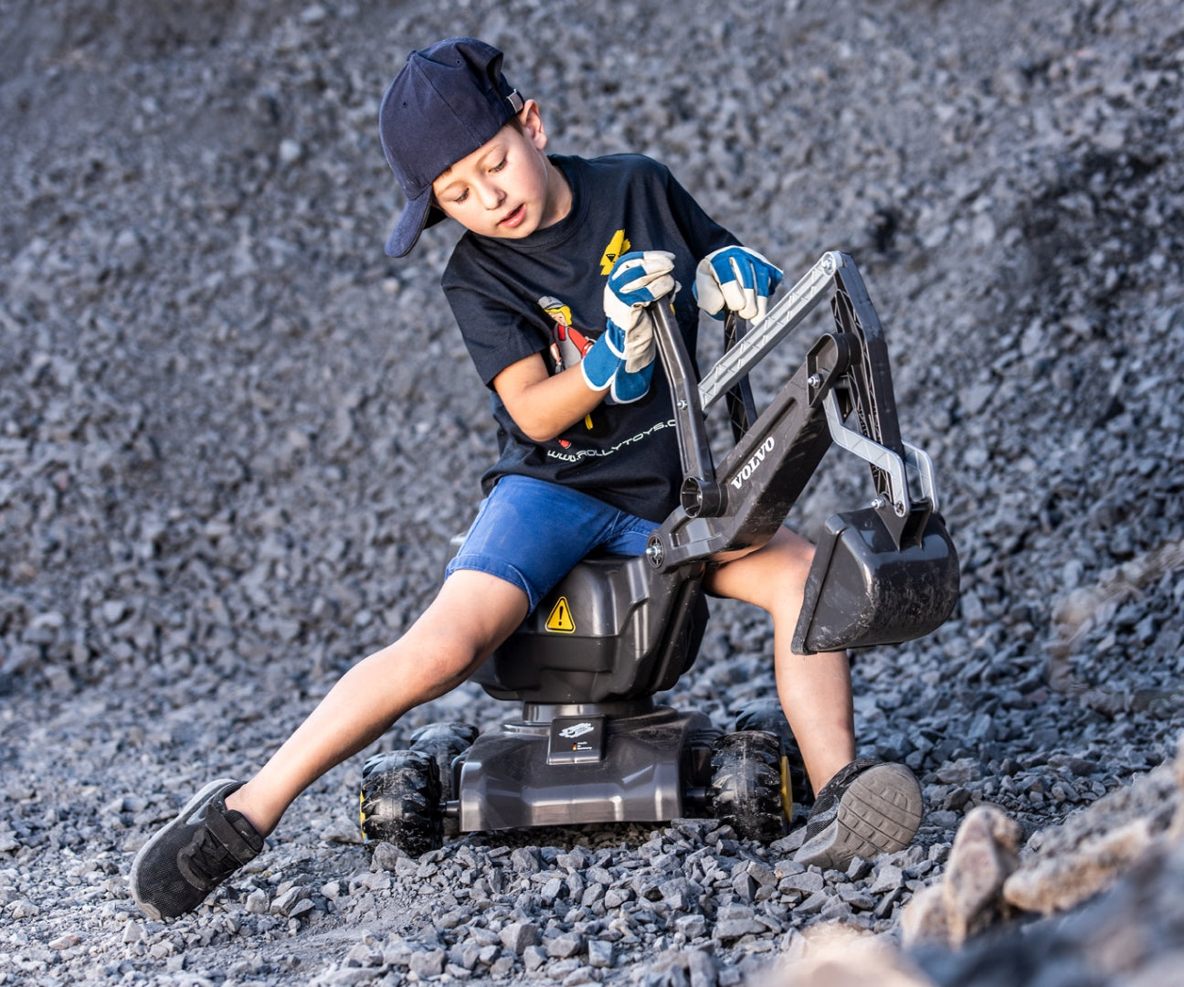 Rolly Digger Volvo -kaivuri, 3–5 vuotta - Ride-ons - Lasten ajoneuvot