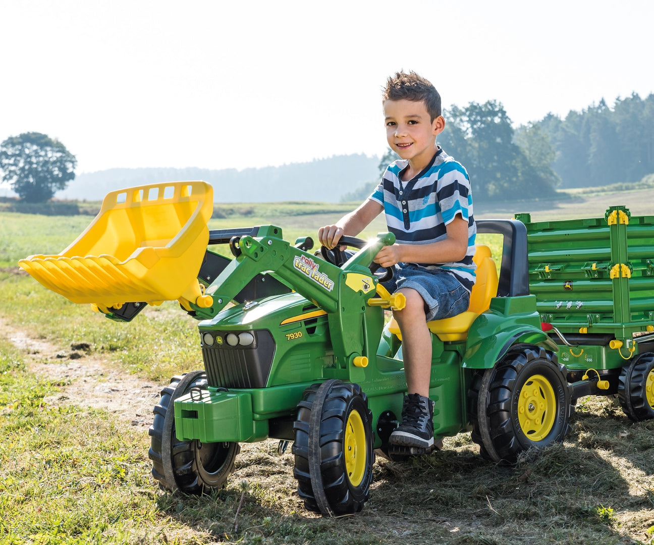 Rolly Farmtrac John Deere 7930 -polkutraktori etukuormaajalla, 3–8 vuotta - Ride-ons - Lasten ajoneuvot