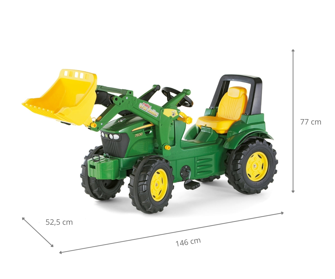 Rolly Farmtrac John Deere 7930 -polkutraktori etukuormaajalla, 3–8 vuotta - Ride-ons - Lasten ajoneuvot